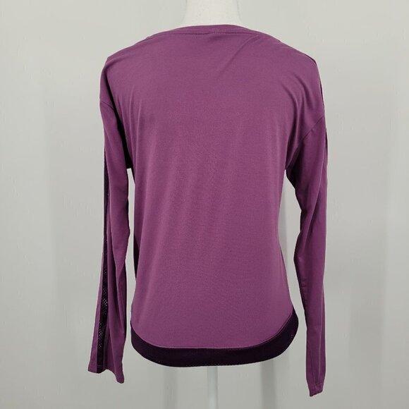 Marika Mesh Striped Long Sleeve Activewear Top - Picture 5 of 6